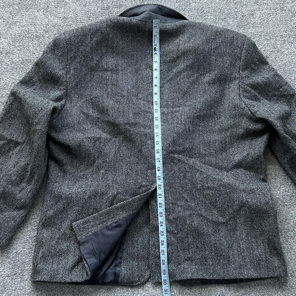 Vintage Orvis Harris Tweed Blazer Coat Mens 46 Wool Herringbone‎ 2 Button USA